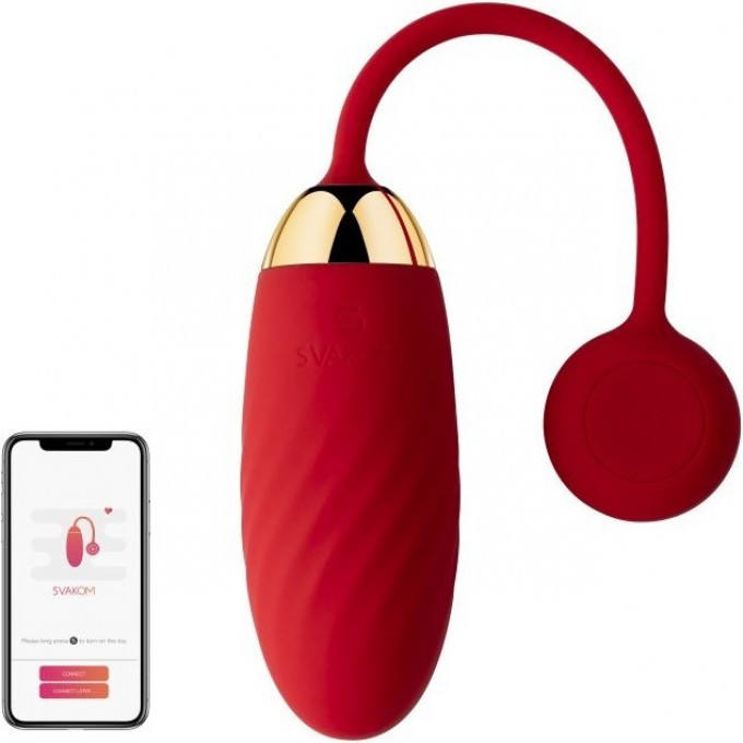 Виброяйцо красное с функцией управления через смартфон SVAKOM ELLA RED SCB-02A-RED Виброяйцо красное с функцией управления через смартфон SVAKOM ELLA RED SCB-02A-RED